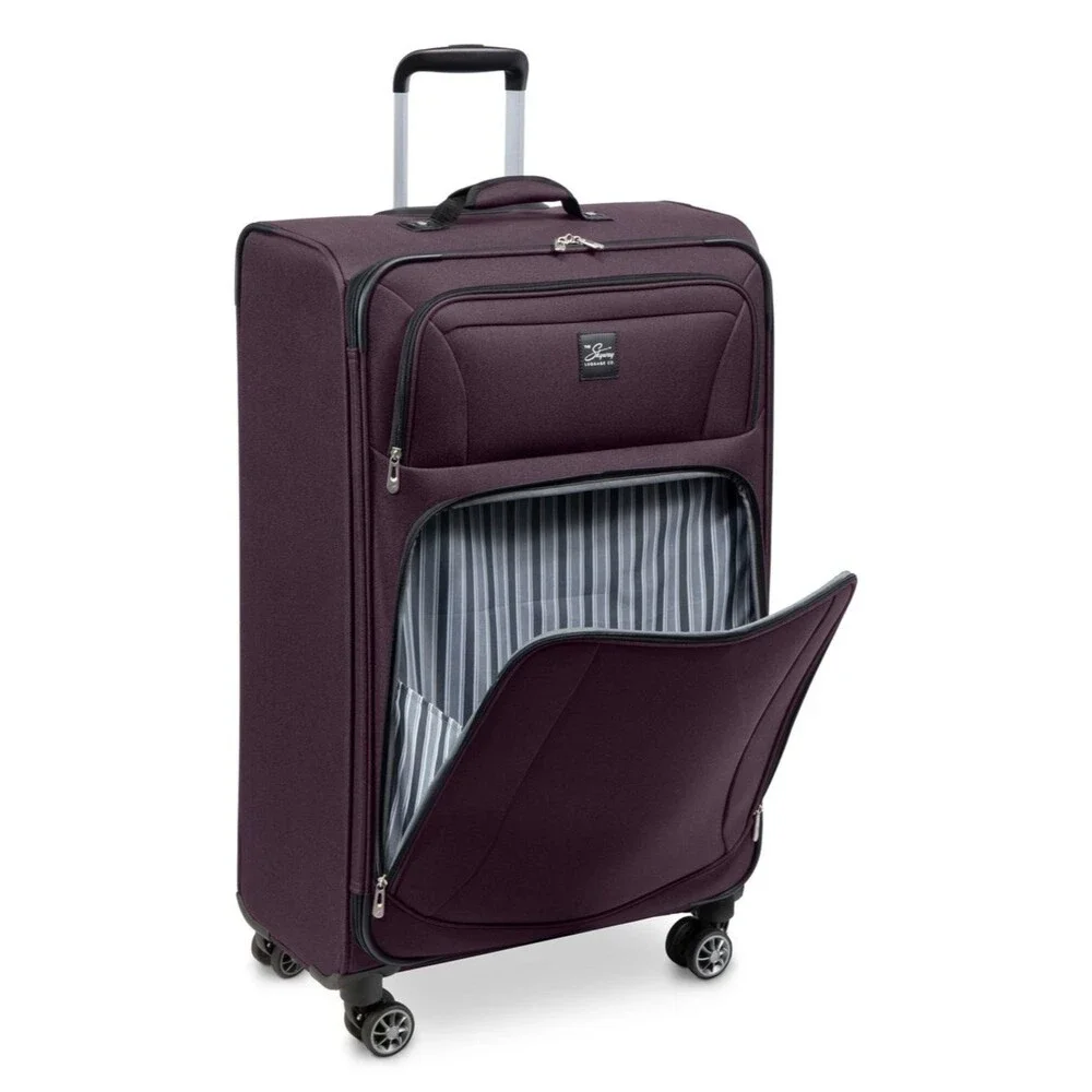 Skyway Epic Large Check-in Spinner Softside purple Suitcase luggage